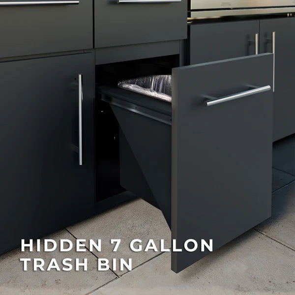 Emory 9' Galvanized Steel Outdoor Kitchen Island