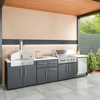 Emory 12' Galvanized Steel Outdoor Kitchen Island
